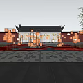 New Chinese Style Meichen New Year Meichen Device 3d model