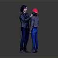 Couple Man Woman Character Realistic Character Real Character Scan Character 3d model