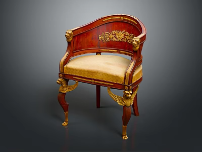 Elegant Classic Accent Chair With Wooden Frame Gold Accents And Beige Velvet Upholstery 3d model