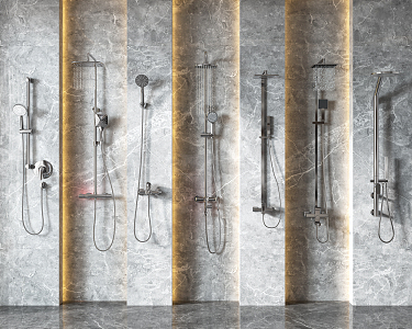 Modern Shower Combination 3d model