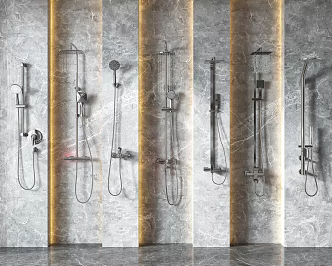 Modern Shower Combination 3d model