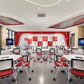 Modern Classroom Scenario Simulation Experimental Classroom 3d model