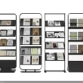 Modern Bookshelf Design With Metal Frame And Books Magazines Storage In Various Styles
