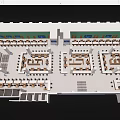 Bright Modern Service Hall Interior With Open Layout Service Counters And Waiting Seats 3d model
