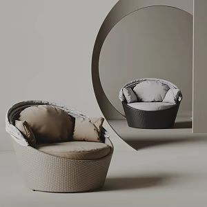 Cosmo Single Sofa Casual Sofa Rattan Sofa 3d model