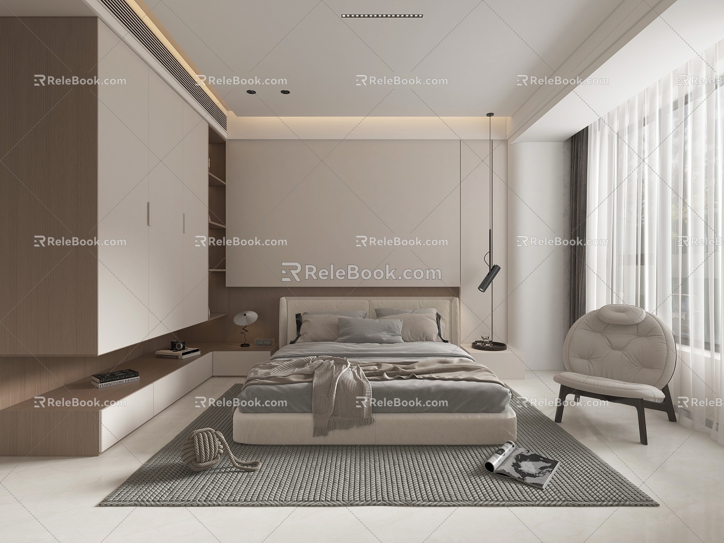 Modern Bedroom Home Decoration Master Bedroom 3d model