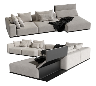 Modern Poliform Multiplayer Sofa 3d model