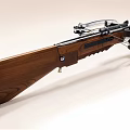 Handheld Wooden Crossbow Weapon With Metal Trigger Precision Sight And Bowstring 3d model