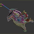 Turret Turntable Railgun Sci-fi Tower Defense Game Tower Defense Sci-fi Turret Game Turret Game Battery 3d model