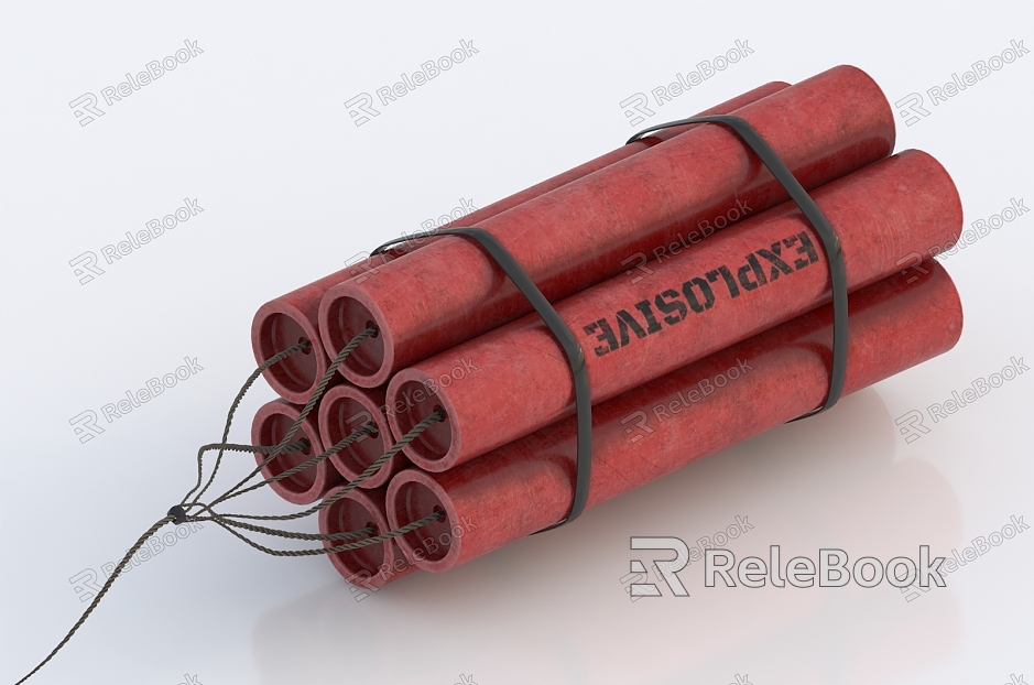 Package Bomb C4 Time Bomb Explosive Detonator model