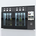 Modern Wine Cooler With Glass Door Wine Bottles Digital Display And Control Panel