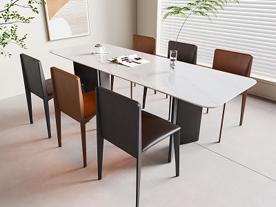 Modern Dining Table and Chair model