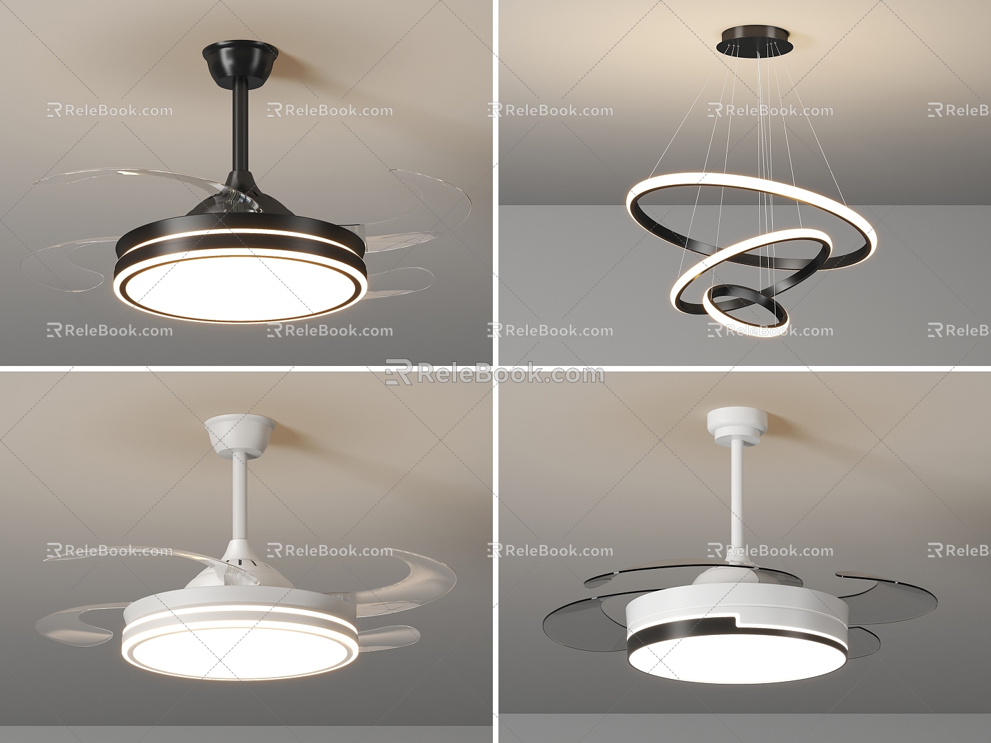 Fan lamp new cream wind log wind living room dining room electric fan lamp lamps integrated ceiling fan lamp 3d model