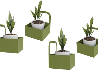 Modern Desktop Green Plant Ornaments Plastic Potted Plant Green Plant Ornaments Small Potted Plant Green Plant Office Desktop Green Plant Potted Plant 3d model