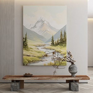 Modern Decorative Painting 3d model