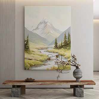 Modern Decorative Painting 3d model
