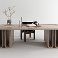 Modern table and chair combination 3d model