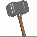 Durable Metal Head Hammer With Coiled Brown Handle For Home Improvement