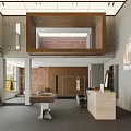 Modern Clothing Store Interior Design With Display Racks Brick Wall And Bright Lighting