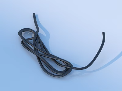 Black Elastic Rubber Strip For Household Daily Use And Sealing 3d model