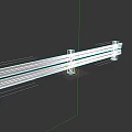 Sturdy Metal Fence With Horizontal Railings For Outdoor Boundary Protection