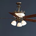Modern Ceiling Fan with Air Conditioning Wooden Blades and Integrated Light Fixture