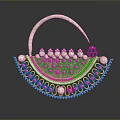 Stylish Silver Earring Adorned With Pearl Beads And Ornate Design