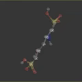 3D Molecular Structure Model With Atoms Bonds And Colorful Spheres
