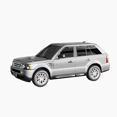 Silver Five Door SUV With Sleek Exterior Design Alloy Wheels And Roof Rails 3d model