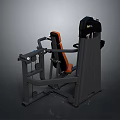 Professional Fitness Strength Training Machine With Gray Frame And Orange Seat