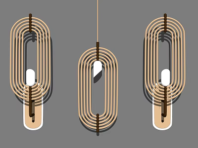 Light Luxury Special-Shaped Wall Lamp Metal Chandelier Wall Lamp Combination 3d model