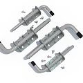 Durable Metal Spring Hinges With Screws And Hardware Components For Furniture