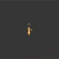 Highly Detailed Golden Futuristic Rifle With Scope Modern Sci Fi Weapon Design Elements