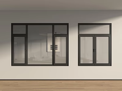 modern window casement window glass window bay window 3d model