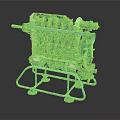 Industrial Mechanical Equipment Featuring Multiple Cylinders Blue Metal Stand And Complex Structure