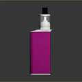 Elegant Pink Perfume Bottle With Modern Square Design Transparent Middle Section And Black Cap