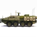 Armored Military Vehicle Weapon System With Camouflage Design And Multiple Wheels