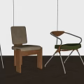 Various Designed Dining Chairs With Wooden Frames Metal Legs And Green Cushions In Light Room