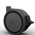 Grey Circular Mechanical Component With Black Edge And Protruding Part Structure 3d model