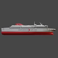 Color Line Atlantica Ferry With White And Red Hull Upper Decks And Passenger Windows