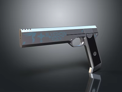 Modern Tactical Metal Pistol With Sleek Design And Ergonomic Grip 3d model