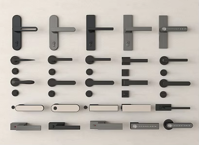 Modern Door Lockset Door Handle 3d model