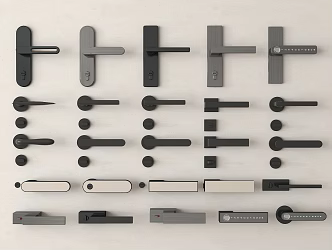 Modern Door Lockset Door Handle 3d model