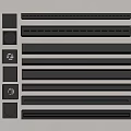 Various Black Vent Grilles And Covers With Different Shapes For Home Use