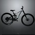 Modern Mountain Bike with Black Seat Large Off Road Tires and Silver Frame