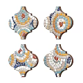 Vibrant Colorful Moroccan Pattern Decorative Tiles For Wall And Floor Decoration In Multiple Shades