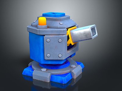 Modern Battery Laser Tower Turntable Sci-fi Tower Defense 3d model