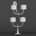Elegant Modern Wall Sconce With White Shade And Crystal Accents On Brick Wall