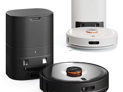 Modern Robotic Vacuum Cleaners with Sleek Design and Multiple Color Options for Daily Use 3d model
