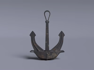 Antique Metal Anchor With Rustic Design Vintage Historical Decorative Collectible Artifact 3d model